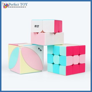 Pst Magic Cube Qiyi ลูกบาศก์นีออน สีมาการอง หมุนง่าย บรรเทาความเครียด