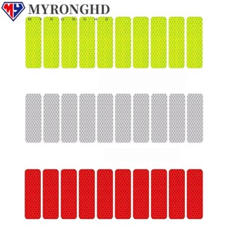 Myronghd เทปสะท้อนแสง สติกเกอร์นิรภัย ทรงสี่เหลี่ยมผืนผ้า เตือนความจํา สะท้อนแสง สําหรับตกแต่งรถยนต์