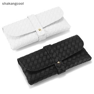 Shakangcool กล่องเก็บแว่นตากันแดด แบบหนังถัก แบบพกพา 1 ชิ้น SGL