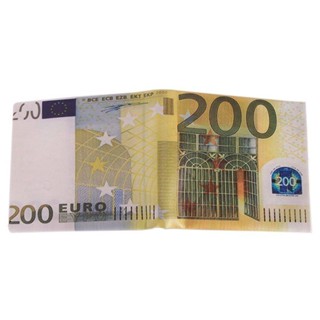 US Dollars EURO Pound Money Bill Canvas Card holder Bag Mens Wallet Clearance sale