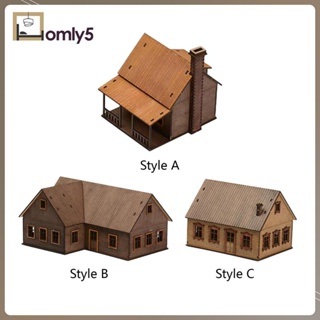 [Homyl5] ของเล่นตัวต่อ รูปบ้านทิวทัศน์ สเกล Oo 3D สไตล์ยุโรป 1/72 DIY สําหรับฉากโต๊ะทราย