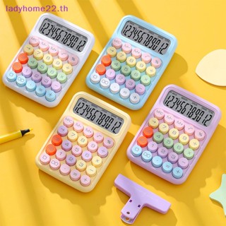 Doulady Kawaii เครื่องคิดเลขคีย์บอร์ด เสียงเงียบ ลายการ์ตูน สีแคนดี้ สําหรับเรียนการสอน