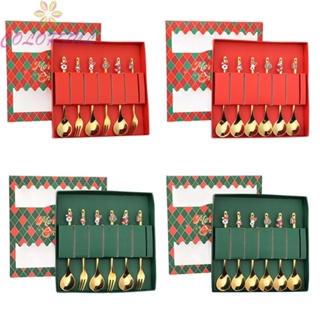 【COLORFUL】Christmas themed Cutlery Flatware Set Add a Touch of Holiday Cheer to Your Table