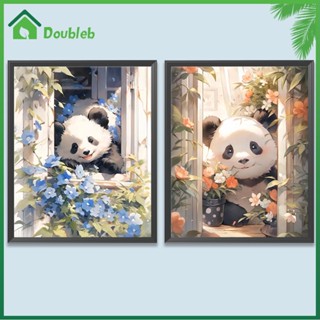 【Doub X ✮】ภาพวาดสีน้ํามัน ตามตัวเลข รูปแพนด้า สําหรับตกแต่งผนังบ้าน DIY ✮