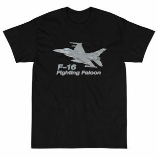 เสื้อยืด พิมพ์ลายเครื่องบิน F-16C Fighting Falcon เลือกลายได้               