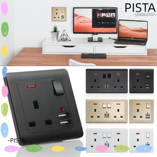 Pista ซ็อกเก็ตปลั๊กพลาสติก พอร์ตชาร์จ USB ไฟแสดงสถานะ LED สําหรับตกแต่งบ้าน