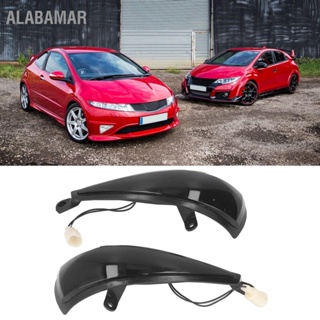 ALABAMAR 2 ชิ้น LED แบบไดนามิกไฟเลี้ยวกระจกมองหลังติดไฟสีเหลืองอำพันเปลี่ยนสำหรับ Civic 8th 2005-2011