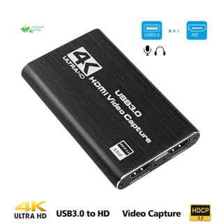 กล่องบันทึกวิดีโอ 4K 1080P 60Fps HD HDMI USB 3.0 PC สําหรับไลฟ์สด