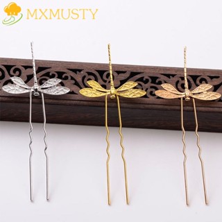 Mxmusty กิ๊บติดผม รูปแมลงปอ เครื่องประดับ แฟชั่นเจ้าสาว สําหรับผู้หญิง DIY 1 5 ชิ้น