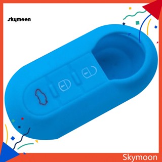 Skym* เคสรีโมตกุญแจรถยนต์ ซิลิโคน 3 ปุ่ม สําหรับ Fiat 500