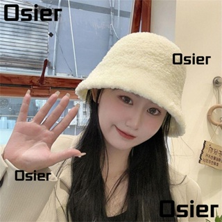 Osier1 หมวกบักเก็ต ขนแกะนิ่ม ลายหัวกะโหลก ให้ความอบอุ่น แฟชั่นฤดูใบไม้ร่วง ฤดูหนาว สําหรับชาวประมง