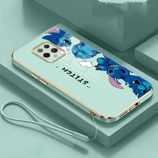 เคสโทรศัพท์มือถือ กันกระแทก ลายการ์ตูน Stitch พร้อมสายคล้อง สําหรับ Xiaomi Redmi Note 9S 8 7 Xiaomi Redmi 9A 8A 9C 9 8