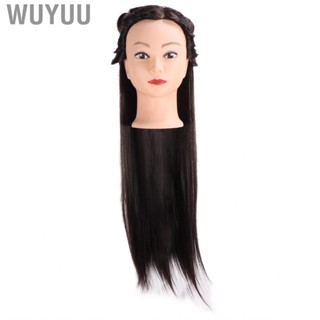 Wuyuu Mannequin Head  Hair Practice Training High Temperature Wire Easy Use for Braided Straightening Beauty Teachers