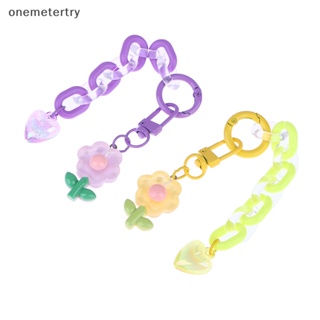 Onem พวงกุญแจรถยนต์ จี้ดอกไม้น่ารัก สีแคนดี้ สไตล์เกาหลี สําหรับห้อยกระเป๋าเป้สะพายหลัง