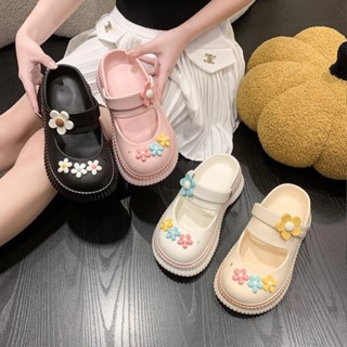 GC ใหม่ล่าสุด รองเท้าหัวโต สีพาสเทล น่ารัก สไตล์เกาหลี พื้นนิ่ม รองเท้าแตะการ์ตูน