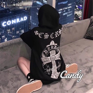 Candy Kids เสื้อผ้าผู้ญิง แขนยาว เสื้อฮู้ด คลุมหญิง สไตล์เกาหลี แฟชั่น A98J26M