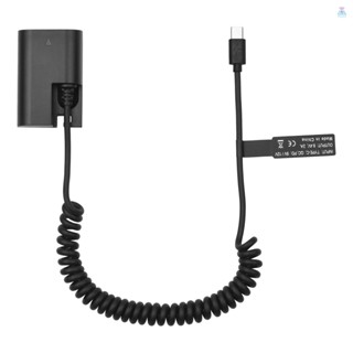 [T&amp;L]Andoer Lp-e6 อะแดปเตอร์คัปเปลอร์แบตเตอรี่ดัมมี่ USB-C DR-E6 พร้อมสายพาวเวอร์ USB Type-C แบบเปลี่ยน สําหรับ EOS R R5 R6 90D 80D 70D 60D 60Da 5D Ma