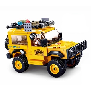 Mytopshop โมเดลรถยนต์ MOC Technic Speed Yellow ORV Safari SUV Off Road Vehicle 4x4 ของเล่นเสริมการเรียนรู้เด็ก DIY 288 ชิ้น