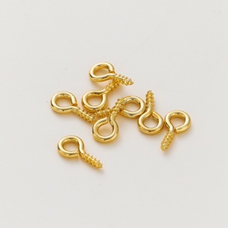 50ชิ้น สกรูตาไก่ 18K 4-5mm ไม่ลอกไม่ดำ ห่วงตาแกะ อะไหล่ DIY …