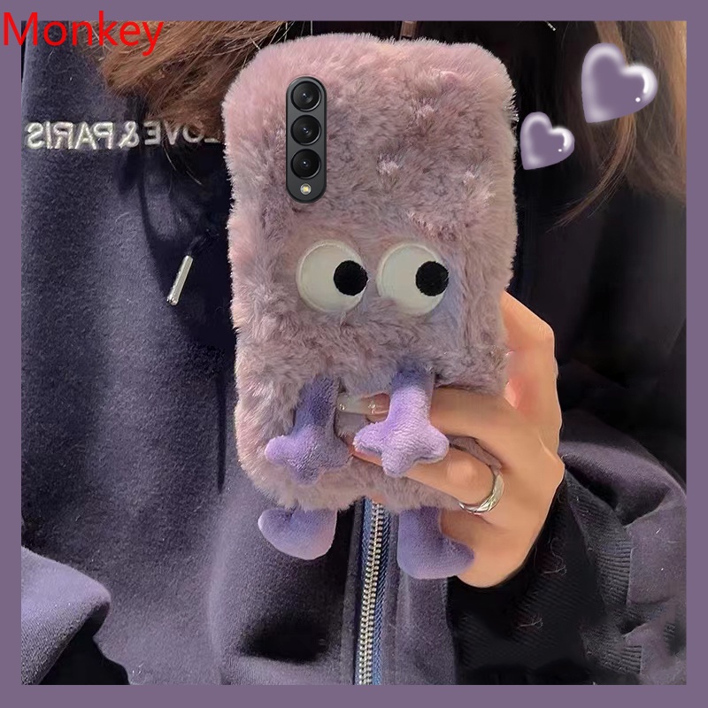 SAMSUNG เกาหลีน่ารักการ์ตูนfuzzy PlushสําหรับSamsungหมายเหตุ 20 Ultra A04 A14 A34 A54 A13 A23 A33 A5