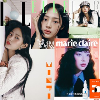 [ 2023 มีนาคม Marie Claire &amp; ELLE นิตยสารเกาหลี ] NEWJEANS minji hanni ปกรูปภาพ