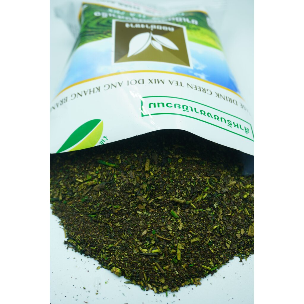 ผงชาเขียว อ่างขาง ขนาด 200 กรัม ชาเขียวผง ผงชาเขียวนม Thai Milk Green Tea ชาเขียวแท้จากยอดดอย Doi Angkha Tea ชาดอยอ่า