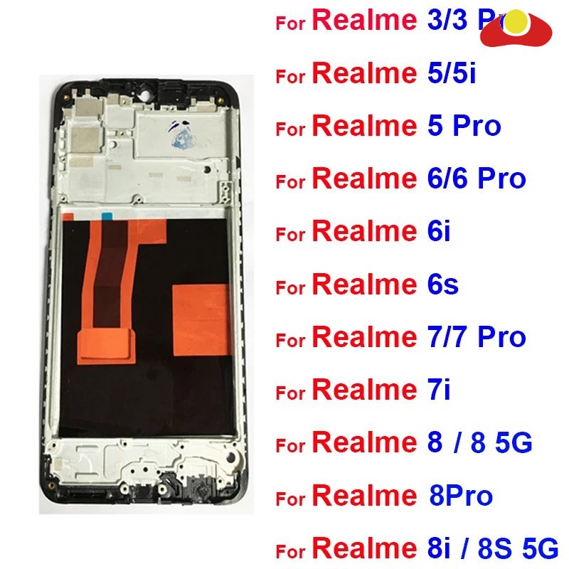 เคสโทรศัพท์มือถือ กรอบกลาง LCD แบบเปลี่ยน สําหรับ OPPO Realme 2Pro 3 5 6 7 8 Pro 5i 6i 7i 8i 6S 8S 5G