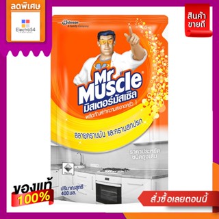 รีฟิลน้ำยาขจัดคราบไขมันครัว MR.MUSCLE 400 มล.  CLEAN&amp;POLISH KITCHEN 400ML MR.MUSCLE