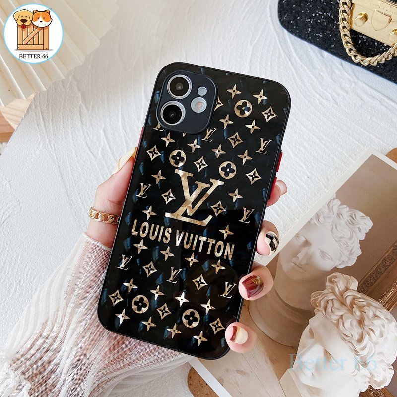 เคสโทรศัพท์มือถือแบบกระจก 6D หรูหรา สีดํา ทอง สําหรับ IPhone 11 12 13 Pro Max 14 Plus