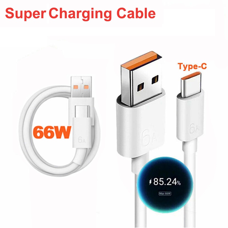 ยี่ห้อใหม่ 66W 6A Super Fast Charger CABLE Fast USB Type C สายชาร์จข้อมูล Quick Charger CABLE
