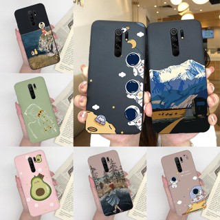 ใหม่ เคสโทรศัพท์มือถือ ซิลิโคนนิ่ม ลายการ์ตูนนักบินอวกาศน่ารัก สีอ่อน สําหรับ Xiaomi Redmi 9 9 Prime Poco M2