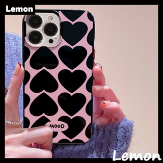 [Lemon] เคสโทรศัพท์มือถือนิ่ม ลายหัวใจจิ๋ว สีชมพูแวววาว สําหรับ 14pro 14promax 13 13pro 13promax 11 12 12pro 12promax XR XSMAX 7P 8P