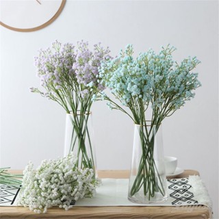 ღ 1Pc ดอกไม้ประดิษฐ์ Gypsophila ช่อดอกไม้ปลอมพลาสติก Gypsophila Diy ช่อดอกไม้จัดงานแต่งงานตกแต่งบ้าน