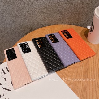 【5 สี】เคส Samsung Galaxy S23 Ultra case โทรศัพท์มือถือหนังเทียม ป้องกันกล้อง ลายเพชร สําหรับ S23+ S23 Plus