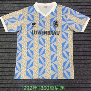 เสื้อกีฬาแขนสั้น ลายทีมชาติฟุตบอล Munich 1992 สไตล์วินเทจ แห้งเร็ว ไซส์ S-XXL AAA สําหรับผู้ใหญ่