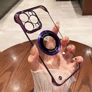 เคสโทรศัพท์มือถือ PC แบบแข็ง กันกระแทก พร้อมแหวนแม่เหล็ก หรูหรา สําหรับ iPhone 14 Pro Max case 13 12 Pro Max 14 Plus