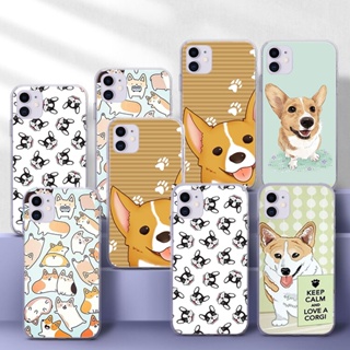 เคสโทรศัพท์มือถือแบบนิ่ม TPU ใส ลายการ์ตูนสุนัขคอร์กี้น่ารัก Y136 สําหรับ Samsung S10 S10E S20 Fe Lite S20 Ultra S21 Plus