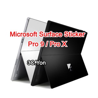 สติกเกอร์ เนื้อแมตต์ Microsoft Surface Pro 9 Pro 8 Pro X ด้านหลัง แท็บเล็ต ขอบผิว ฟิล์มธรรมดา สีดํา สีเงิน ใส ป้องกันรอยขีดข่วน กันน้ํา ป้องกันลายนิ้วมือ ป้องกันเต็มรูปแบบ