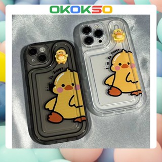 เคสมือถือ แบบนิ่ม ลายการ์ตูนเป็ด สามมิติ กันกระแทก สําหรับ OPPO Reno9 Reno8 Reno7pro reno6 7z 5 R17 A72 A53 A9 2020 4Z 5G F11 A31 A15 A3S A78 A77