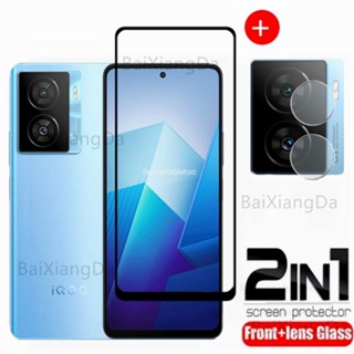 2 in 1 ฟิล์มกระจกนิรภัยกันรอยหน้าจอ สําหรับ Vivo IQOO Z7 X Z7x Z7i Z 7 iqooZ7x 2023