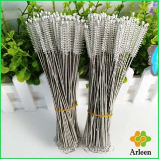 Arleen แปรงล้างหลอดดูด จุกนม ขนไนล่อน ไม่ทำให้เป็นรอย Stainless steel soft straw straw brush