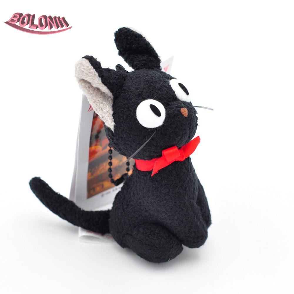 Boloni1 9-12 ซม. แมวสีดำอ่อนการ์ตูนจี้ตุ๊กตาของขวัญสำหรับเด็ก
