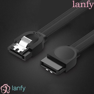 Lanfy สายเคเบิ้ล 6GB / S Sata สาย Ssd Hdd เคเบิ้ล Sata 3.0 Sata 3 มุมฉากตรงฮาร์ดดิสก์