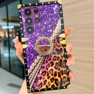 เคสโทรศัพท์มือถือ กันกระแทก ลายเสือดาว พร้อมขาตั้ง สําหรับ vivo Y15S Y15A V25 Y77 5G V23E Y95 Y93 Y91 vivo Y91C Y19 U3 v15 pro v15 s1 pro