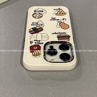 เคสโทรศัพท์มือถือ แบบนิ่ม ลายเฟรนช์ฟรายส์ เบอร์เกอร์ QYJS 13 สําหรับ iPhone 14Promax 2 in 1 12 xr xs 11pro 14plus xsmax 7 8 12promax