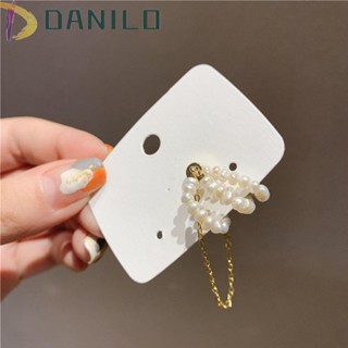 DANILO Gifts Magnet Earrings Parties Ear Cuff Ear Bone Clip Women 1Pc Pearl Chain Jewelry Geometric Vintage Ear Clip