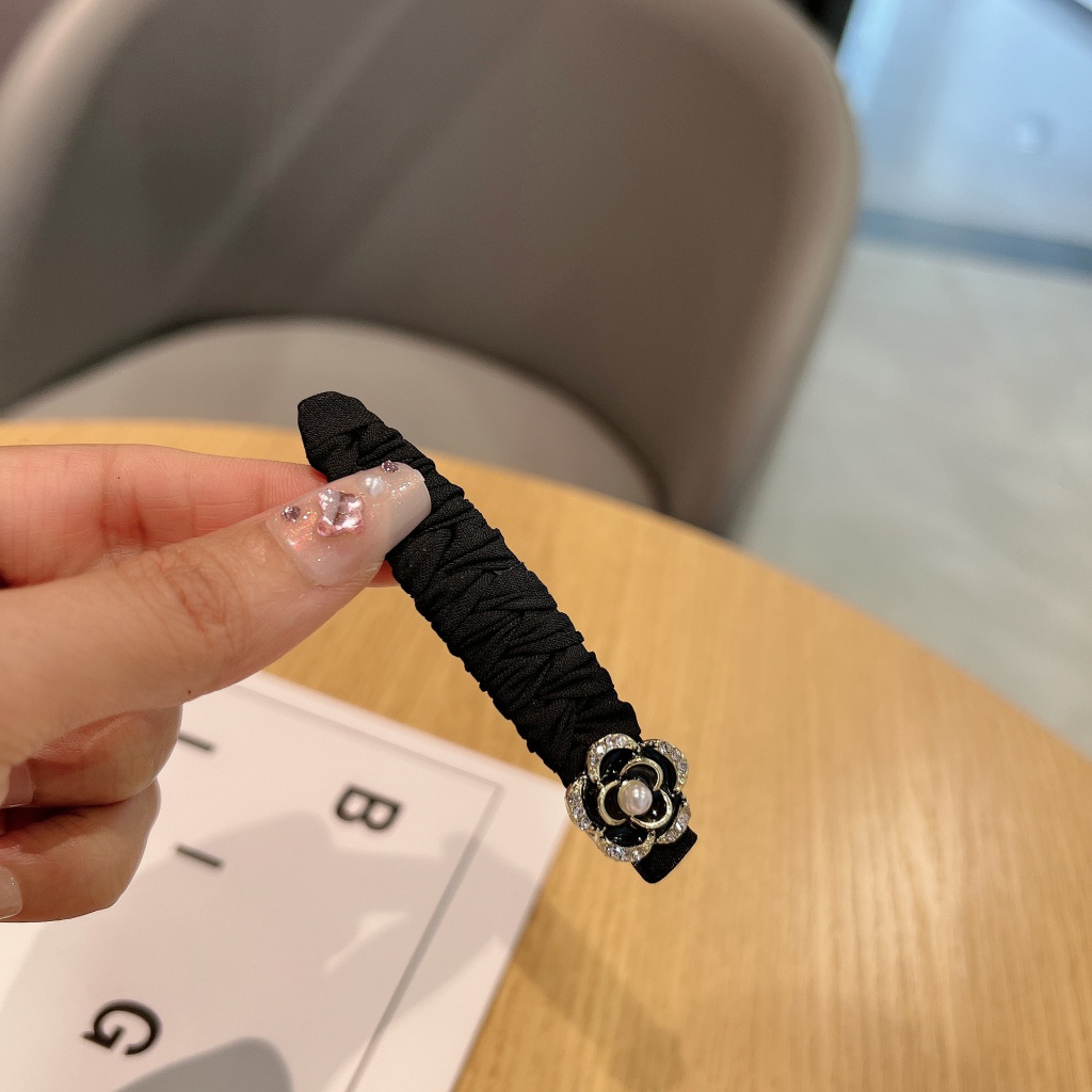 ใหม่ กิ๊บติดผมหน้าม้า ประดับพลอยเทียม สวยหรู สไตล์เกาหลี แฟชั่นเรียบง่าย สําหรับผู้หญิง - รูปที่ 2