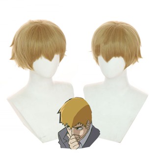 Misscoo วิกผมคอสเพลย์ อะนิเมะ Mob Psycho 100 Reigen Arataka สีเหลือง ทนความร้อน