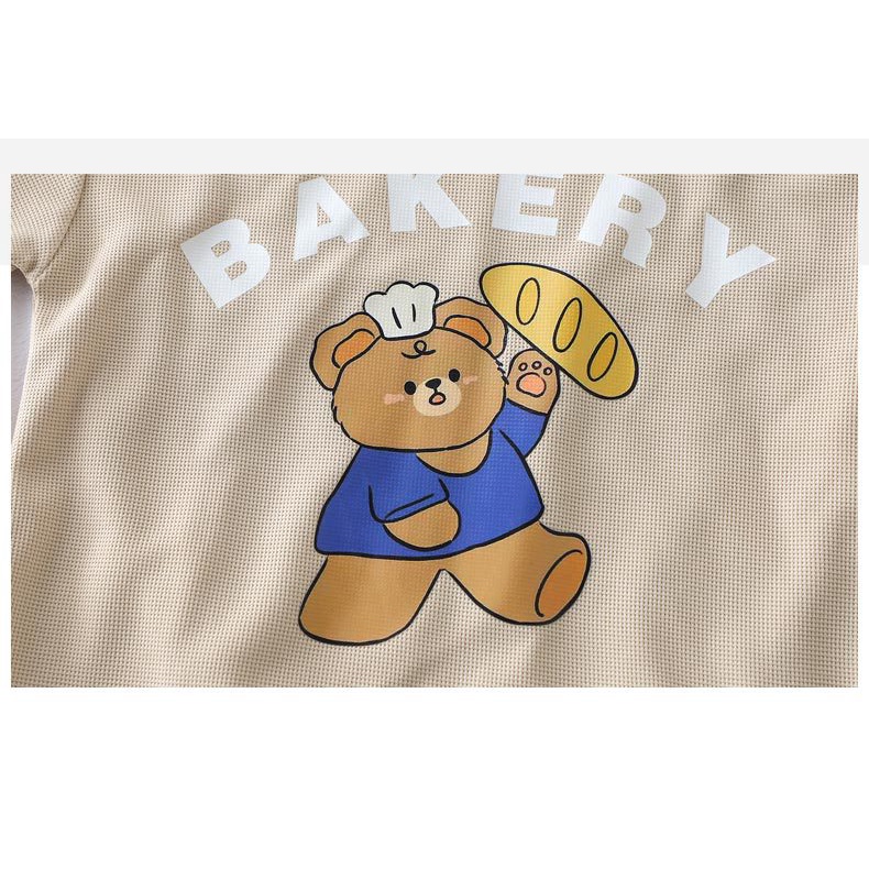 【YAOEENH】พร้อมส่ง ชุดสูทแขนสั้น ลายการ์ตูนวาฟเฟิล ระบายอากาศ สไตล์เกาหลี 80-150 ซม. สําหรับเด็กผู้ชาย และเด็กผู้หญิง - รูปที่ 5