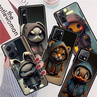 เคสโทรศัพท์มือถือซิลิโคน TPU กันกระแทก ลายการ์ตูนสัตว์น่ารัก มีลายด้านข้าง สําหรับ Vivo Y11S Y12S Y12A Y12 Y3S Y15A Y15S Y17 Y15 Y20 Y20I Y20S Y21 Y21S Y30 Y30I Y31S Y54S Y33S Y33T Y51S Y53S